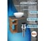 Тумба Bauedge Bau Dream Blackwood 60 правая, графит, раковина BAU Nimb 41х33, выпуск клик клак черный SD4273 8