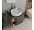 Тумба Bauedge Bau Dream Blackwood 60 правая, графит, раковина BAU Nimb 51х41 белая, смеситель Hotel Still, нерж. сталь, выпуск клик клак белый SD4348 7