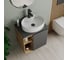 Тумба Bauedge Bau Dream Blackwood 60 правая, графит, раковина BAU Nimb 51х41 белая, смеситель Hotel Black, черный, выпуск клик клак черный SD4349 8