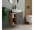 Тумба Bauedge Bau Dream Blackwood 60 правая, графит, раковина BAU Nimb 51х41 белая, смеситель Hotel Black черный SD4341 9