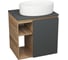 Тумба Bauedge Bau Dream Blackwood 60 правая, графит, раковина BAU Nimb 50х36 SD4225 1