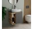 Тумба Bauedge Bau Dream Blackwood 60 правая, графит, раковина BAU Nimb 51х41 белая, смеситель Hotel Dream Black черный SD4343 8