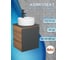Тумба Bauedge Bau Dream Blackwood 50 графит, раковина BAU Element D40, белая, смеситель Hotel Black, черный SD4111 2