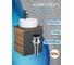 Тумба Bauedge Bau Dream Blackwood 50 графит, раковина BAU Element D40, белая, смеситель Hotel Black, черный, выпуск клик-клак черный SD4119 2
