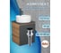 Тумба Bauedge Bau Dream Blackwood 50 графит, раковина BAU Element D40, белая, смеситель Hotel Dream Black, нерж. сталь, черный, выпуск клик-клак черный SD4122 2