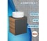 Тумба Bauedge Bau Dream Blackwood 50 графит, раковина BAU Element D40, белая, смеситель Hotel Dream, нерж. сталь SD4112 2