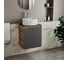 Тумба Bauedge Bau Dream Blackwood 50 графит, раковина BAU Element D40, белая, смеситель Hotel Dream, нерж. сталь SD4112 7