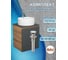 Тумба Bauedge Bau Dream Blackwood 50 графит, раковина BAU Element D40, белая, смеситель Hotel Dream, нерж. сталь, выпуск клик-клак, хром SD4120 2