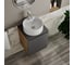 Тумба Bauedge Bau Dream Blackwood 50 графит, раковина BAU Element D40, белая, смеситель Hotel Dream, нерж. сталь, выпуск клик-клак, хром SD4120 8