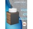 Тумба Bauedge Bau Dream Blackwood 50 графит, раковина BAU Element D40, белая, смеситель Hotel Dream Black, нерж. сталь, черный SD4113 2