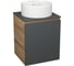 Тумба Bauedge Bau Dream Blackwood 50 графит, раковина BAU Element D40, белая SD4109 1