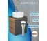 Тумба Bauedge Bau Dream Blackwood 50 графит, раковина BAU Element D40, белая, смеситель Hotel Still, нерж. сталь, выпуск клик-клак, белый SD4118 2