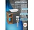 Тумба Bauedge Bau Dream Blackwood 60 правая, графит, раковина BAU Spectrum mini 47х24 выпуск клик клак белый SD4209 9