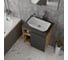 Тумба Bauedge Bau Dream Blackwood 60 правая, графит, раковина BAU Spectrum mini 47х24 смеситель для раковины высокий Hotel Still, нержавеющая сталь, выпуск клик клак хром SD4213 7
