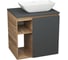 Тумба Bauedge Bau Dream Blackwood 60 правая, графит, раковина BAU Spectrum mini 47х24 SD4207 1
