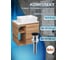 Тумба Bauedge Bau Dream Blackwood 60 правая, раковина BAU Cerama 48х37 белая, выпуск клик клак черный SD3360 5
