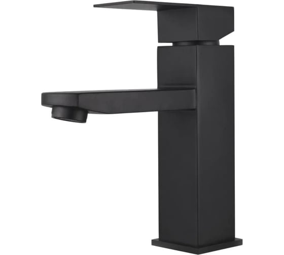 Тумба Bauedge Bau Dream Blackwood 60 правая, раковина BAU Cerama 48х37 темно-серая матовая, смеситель Hotel Black черный SD3369