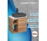 Тумба Bauedge Bau Dream Blackwood 60 правая, раковина BAU Cerama 48х37 темно-серая матовая, смеситель Hotel Black черный SD3369 5