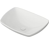 Раковина накладная на столешницу Bauedge BAU Spectrum, литьевой мрамор, белый глянец MRY0006