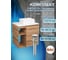 Тумба Bauedge Bau Dream Blackwood 60 правая, раковина BAU Cerama Mini 33х28 белая, смеситель Hotel Dream, нерж. сталь, выпуск клик клак хром SD3392 5