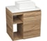 Тумба Bauedge Bau Dream Blackwood 60 правая, раковина BAU Cerama Mini 33х28 белая SD3381 1