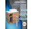Тумба Bauedge Bau Dream Blackwood 60 правая, раковина BAU Cerama Mini 33х28 белая, смеситель Hotel Still, нерж. сталь, выпуск клик клак хром SD3389 5