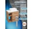 Тумба Bauedge Bau Dream Blackwood 60 правая, раковина BAU Cerama Mini 33х28 белая, выпуск клик клак хром SD3386 6