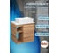 Тумба Bauedge Bau Dream Blackwood 60 правая, раковина BAU Cerama 48х37 белая, смеситель Hotel Dream Black черный SD3357 6