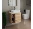 Тумба Bauedge Bau Dream Blackwood 60 правая, раковина BAU Cerama 48х37 белая, смеситель Hotel Dream Black черный SD3357 11