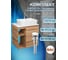 Тумба Bauedge Bau Dream Blackwood 60 правая, раковина BAU Cerama 48х37 белая, смеситель Hotel Dream, нерж. сталь, выпуск клик клак белый SD3365 8