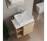 Тумба Bauedge Bau Dream Blackwood 60 правая, раковина BAU Cerama 48х37 белая, смеситель Hotel Dream, нерж. сталь, выпуск клик клак белый SD3365 3
