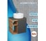 Тумба Bauedge Bau Dream Blackwood 60 правая, графит, раковина BAU Element D40, белая, смеситель Hotel Still нерж. сталь SD4298 6