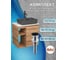 Тумба Bauedge Bau Dream Blackwood 60 правая, раковина BAU Cerama 48х37 темно-серая матовая, смеситель Hotel Dream Black, нерж. сталь, черный, выпуск клик клак SD3380 7