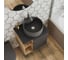 Тумба Bauedge Bau Dream Blackwood 60 правая, графит, раковина BAU Element D41, темно-серая, смеситель Hotel Dream, нерж. сталь, выпуск клик клак белый SD4323 7