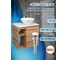 Тумба Bauedge Bau Dream Blackwood 60 правая, раковина BAU Crystal 40х40, смеситель для раковины высокий Hotel Still, нержавеющая сталь, выпуск клик клак белый SD3286 7