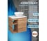 Тумба Bauedge Bau Dream Blackwood 60 правая, раковина BAU Crystal 40х40, смеситель для раковины высокий Hotel Black черный SD3283 8