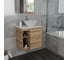 Тумба Bauedge Bau Dream Blackwood 60 правая, раковина BAU Crystal 40х40, смеситель для раковины высокий Hotel Still, нержавеющая сталь SD3284 12