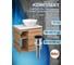 Тумба Bauedge Bau Dream Blackwood 60 правая, раковина BAU Crystal 40х40, смеситель для раковины высокий Hotel Black, черный, выпуск клик клак черный SD3287 6