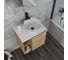 Тумба Bauedge Bau Dream Blackwood 60 правая, раковина BAU Crystal 40х40, смеситель для раковины высокий Hotel Black, черный, выпуск клик клак черный SD3287 12