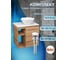 Тумба Bauedge Bau Dream Blackwood 60 правая, раковина BAU Crystal 40х40, выпуск клик клак белый SD3281 5
