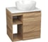 Тумба Bauedge Bau Dream Blackwood 60 правая, раковина BAU Diamond D40 SD3288 1