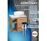 Тумба Bauedge Bau Dream Blackwood 60 правая, раковина BAU Diamond D40, выпуск клик клак черный SD3291 7