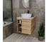 Тумба Bauedge Bau Dream Blackwood 60 правая, раковина BAU Diamond D40, смеситель для раковины высокий Hotel Black, черный SD3292 12