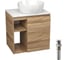 Тумба Bauedge Bau Dream Blackwood 60 правая, раковина BAU Diamond D40, выпуск клик клак белый SD3290 1
