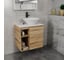 Тумба Bauedge Bau Dream Blackwood 60 правая, раковина BAU Dream D43, смеситель для раковины высокий Hotel Black черный SD3256 12