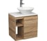Тумба Bauedge Bau Dream Blackwood 60 правая, раковина BAU Dream D43, смеситель для раковины высокий Hotel Still, нержавеющая сталь SD3257 1