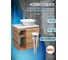 Тумба Bauedge Bau Dream Blackwood 60 правая, раковина BAU Dream D43, смеситель для раковины высокий Hotel Still, нержавеющая сталь, выпуск клик клак белый SD3259 6