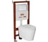 Комплект Bauedge BAU 6 в 1: инсталляция BAU PRO, унитаз подвесной торнадо Bau Nimb Hurricane-3, сиденье дюропласт микролифт, клавиша из стекла BAU Dream, белая Q111300-BK0001-HQ3-Q00010 1