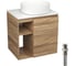 Тумба Bauedge Bau Dream Blackwood 60 правая, раковина BAU Dream круглая D41, выпуск клик клак белый SD3236 1