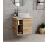 Тумба Bauedge Bau Dream Blackwood 60 правая, раковина BAU Dream круглая D41, смеситель для раковины высокий Hotel Still, нержавеющая сталь SD3239 12